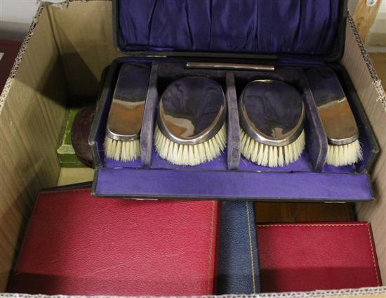 Lg qty of cased silver flat ware